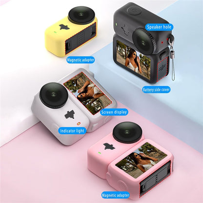 For DJI Osmo Nano Silicone Case Full Set Protective Cover with Lens Cap and Anti-lost Lanyard