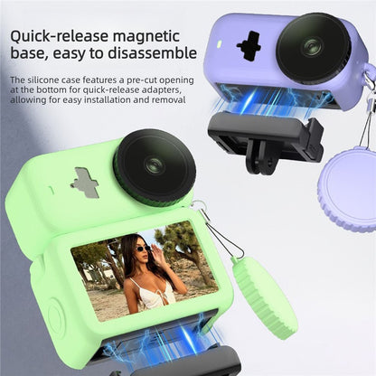 For DJI Osmo Nano Silicone Case Full Set Protective Cover with Lens Cap and Anti-lost Lanyard