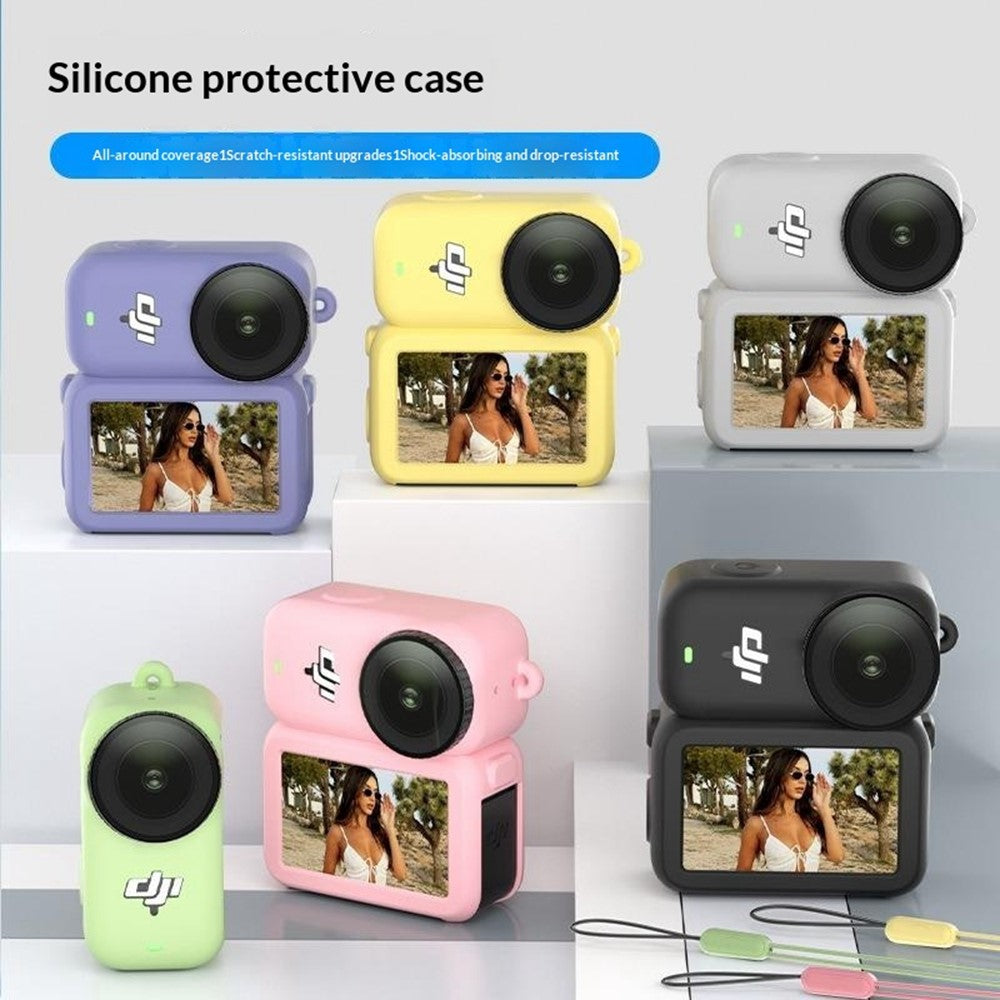 For DJI Osmo Nano Silicone Case Full Set Protective Cover with Lens Cap and Anti-lost Lanyard