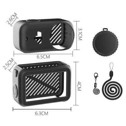 For DJI Osmo Nano Silicone Case Full Set Protective Cover with Lens Cap and Anti-lost Lanyard