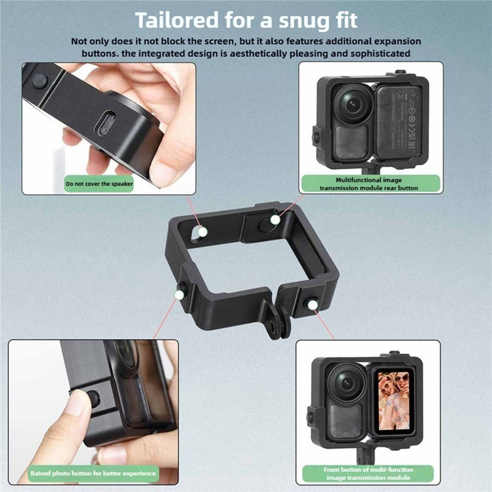 Cage Bracket for DJI Osmo Nano Protective Frame Cover Snap-in Mount Holder with Dual Expansion Interface