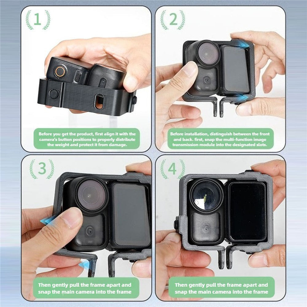 Cage Bracket for DJI Osmo Nano Protective Frame Cover Snap-in Mount Holder with Dual Expansion Interface