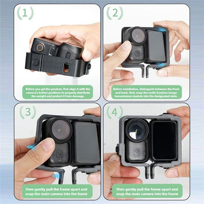 Cage Bracket for DJI Osmo Nano Protective Frame Cover Snap-in Mount Holder with Dual Expansion Interface