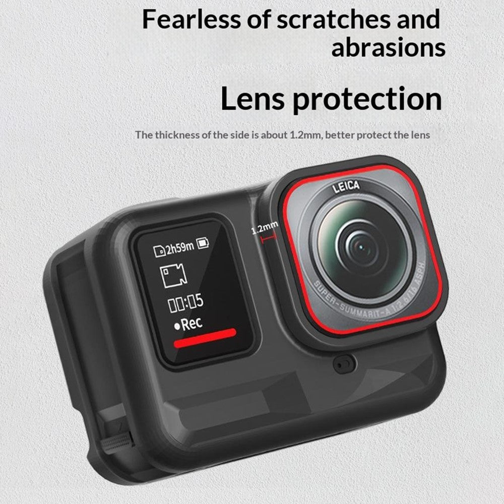 Silicone Case for Insta360 Ace Pro Action Camera Lens Cap Full Body Anti-Dust Protective Cover