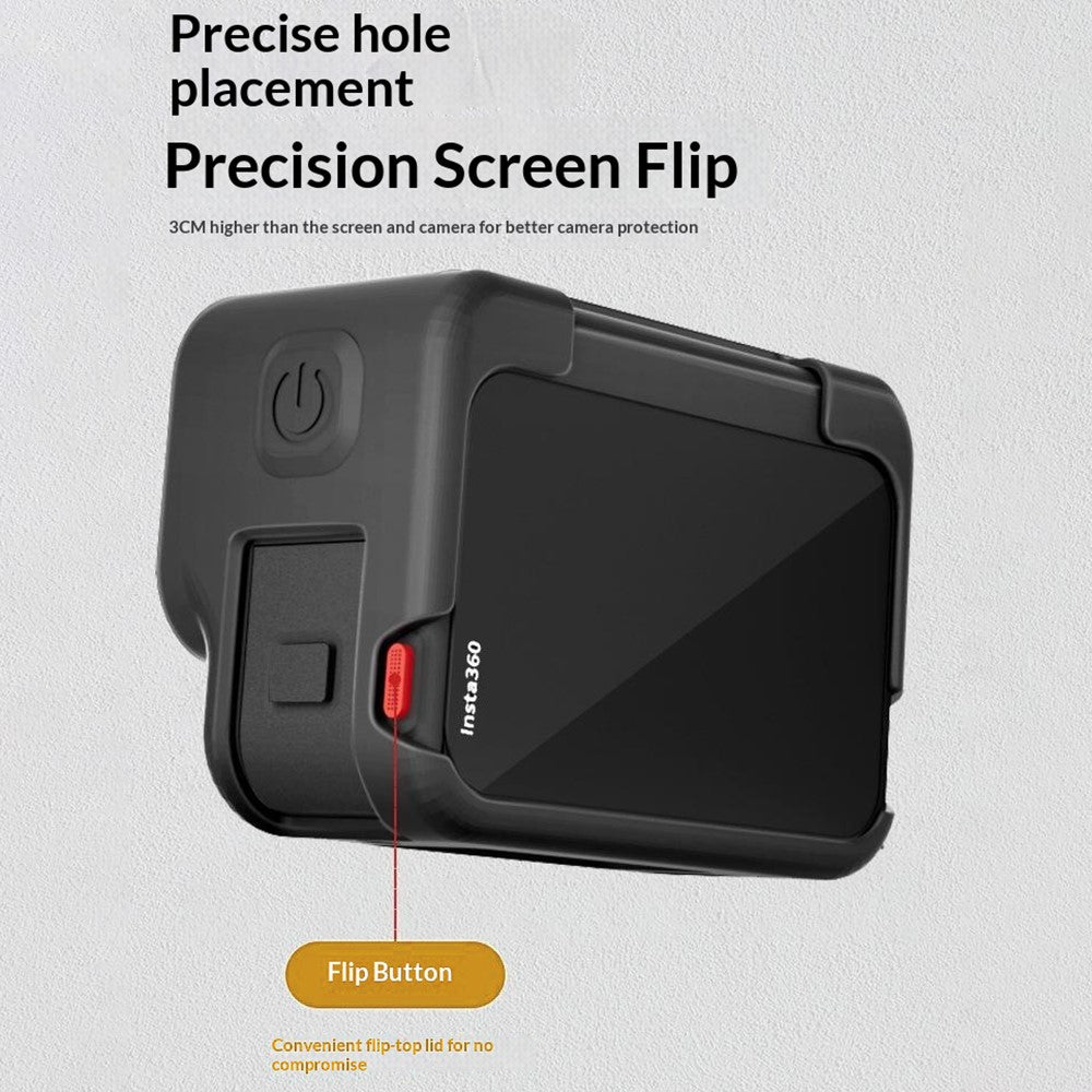 Silicone Case for Insta360 Ace Pro Action Camera Lens Cap Full Body Anti-Dust Protective Cover