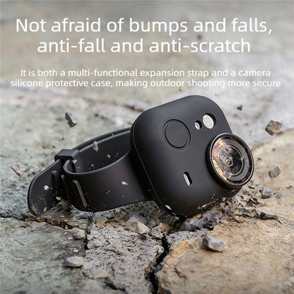 Expandable Strap Cover for Insta360 Go Ultra Silicone Protective Case Multi-Position Adjustable Wrist Band Protector