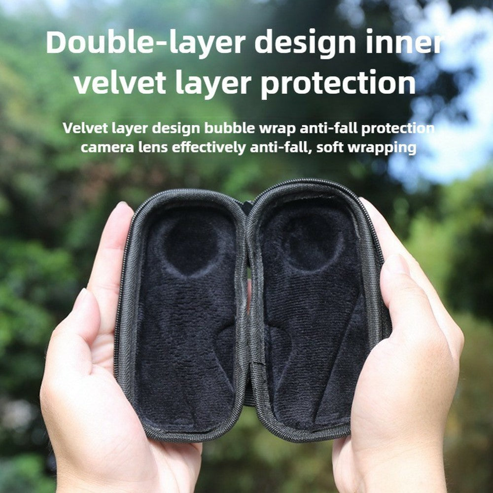 Carrying Case for Insta360 X4  /  X5 EVA Hard Shell Storage Bag Semi-open Zipper Protective Pouch