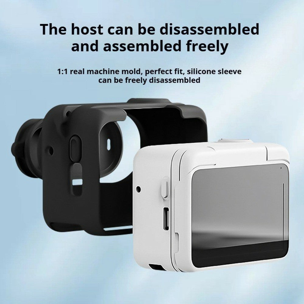 Silicone Case Set for Insta360 GO 3S Action Camera Full Body Lens Cap Full Protection Cover with Charging Case Protector