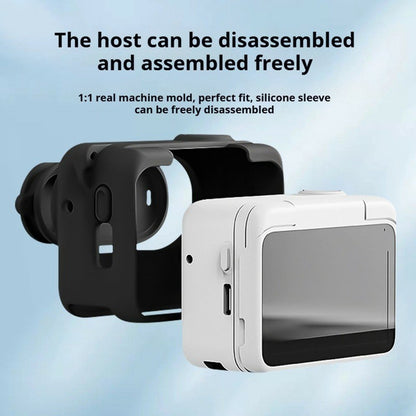Silicone Case Set for Insta360 GO 3S Action Camera Full Body Lens Cap Full Protection Cover with Charging Case Protector