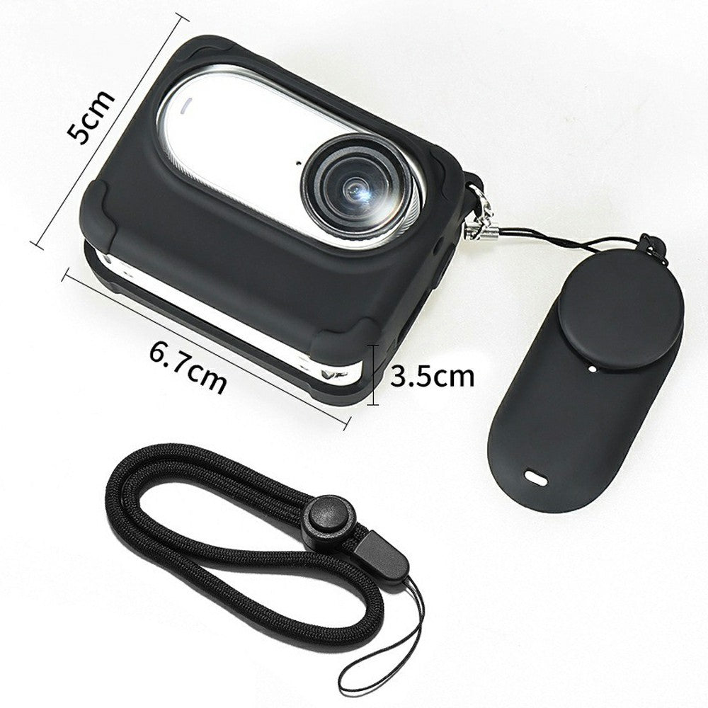 Silicone Case Set for Insta360 GO 3S Action Camera Full Body Lens Cap Full Protection Cover with Charging Case Protector