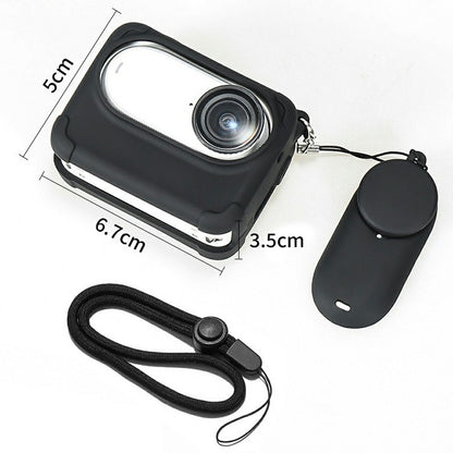 Silicone Case Set for Insta360 GO 3S Action Camera Full Body Lens Cap Full Protection Cover with Charging Case Protector