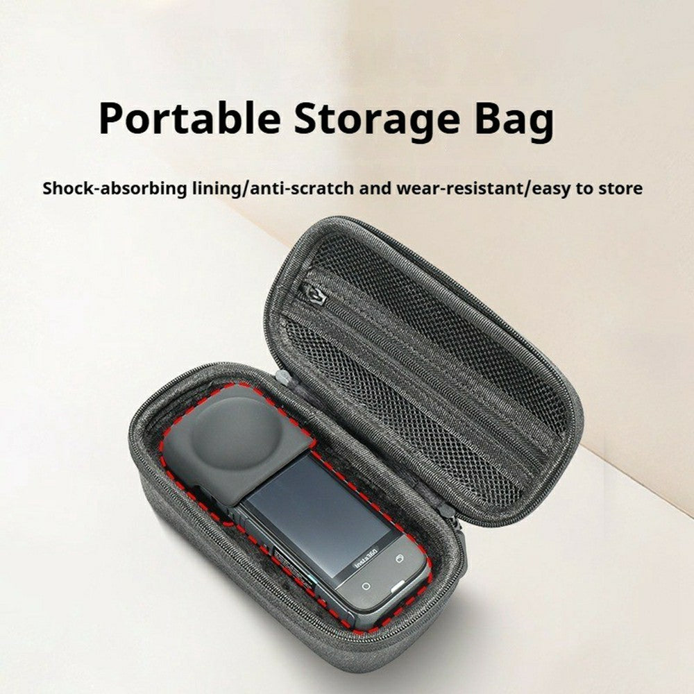 Hard Shell Case for Insta360 X4  /  X5 Canvas EVA Carrying Bag Shockproof Storage Organizer