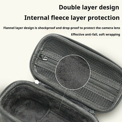 Hard Shell Case for Insta360 X4  /  X5 Canvas EVA Carrying Bag Shockproof Storage Organizer