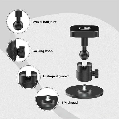 360 Degree Rotating Desktop Magnetic Adhesive Mount Stand for Insta360 Go Ultra Quick Release Gimbal Base