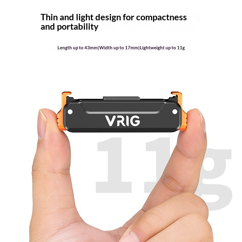 VRIG AC91 Magnetic Quick Release Mount for DJI Osmo Action 6 / 5 Pro / 4 / 3 / Nano / 360 Camera 1 / 4 Screw Base