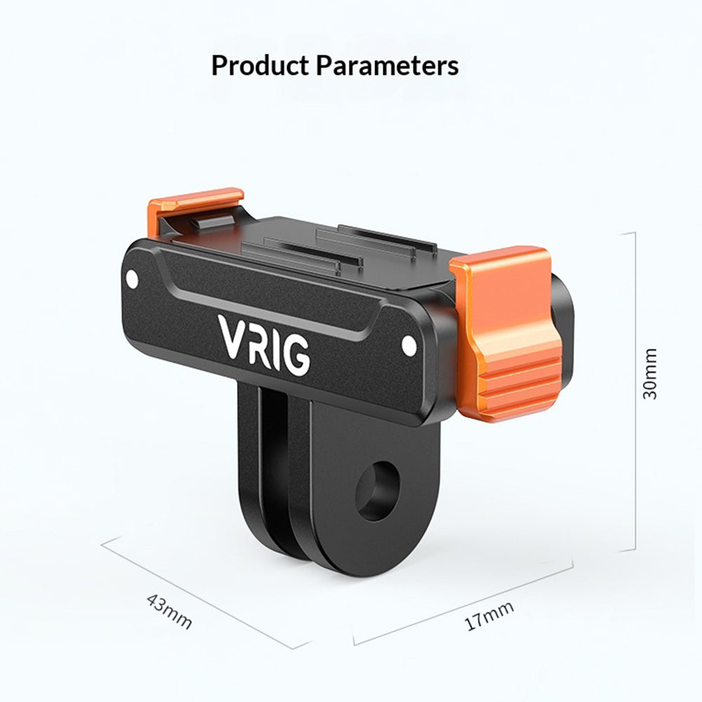 VRIG AC92 Magnetic Quick Release Mount Base for DJI Osmo Action 6/5 Pro/4/3/Nano/360 Camera Accessories