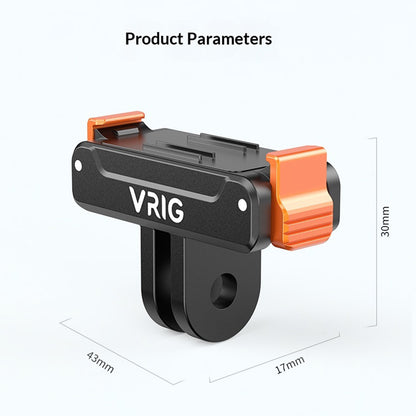 VRIG AC92 Magnetic Quick Release Mount Base for DJI Osmo Action 6/5 Pro/4/3/Nano/360 Camera Accessories