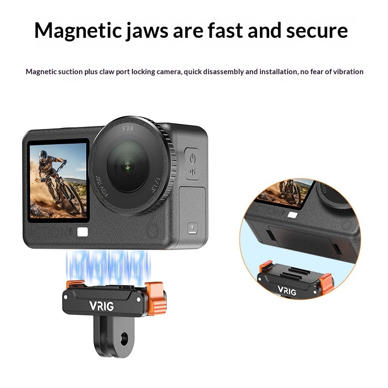 VRIG AC92 Magnetic Quick Release Mount Base for DJI Osmo Action 6/5 Pro/4/3/Nano/360 Camera Accessories