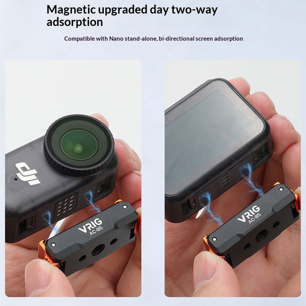 VRIG AC-85 For DJI Osmo Action 6 / Nano Quick Release Magnetic Mount Adapter with 1 / 4 Inch Screw Hole