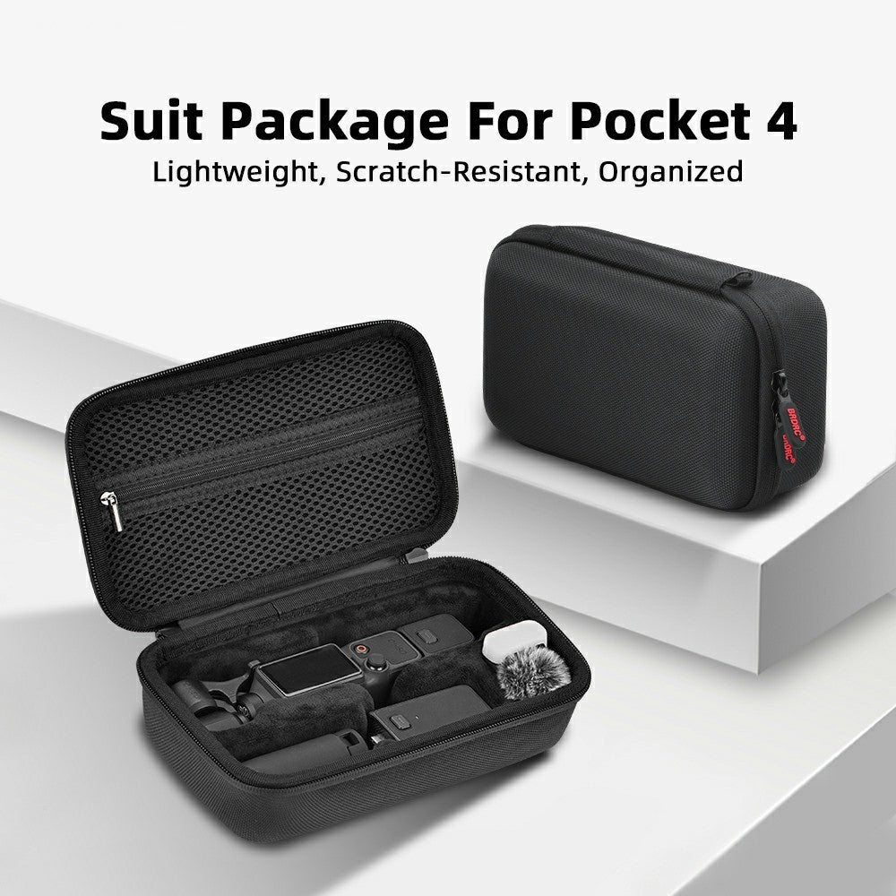 BRDRC Carrying Case for DJI Osmo Pocket 4 Hard Shell Storage Bag Nylon Waterproof Protective Travel Pouch