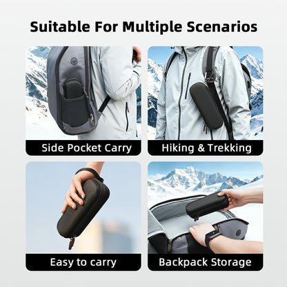 BRDRC Carrying Case for DJI Osmo Pocket 4 Nylon Hard Shell Protective Storage Bag with Wrist Strap & Carabiner