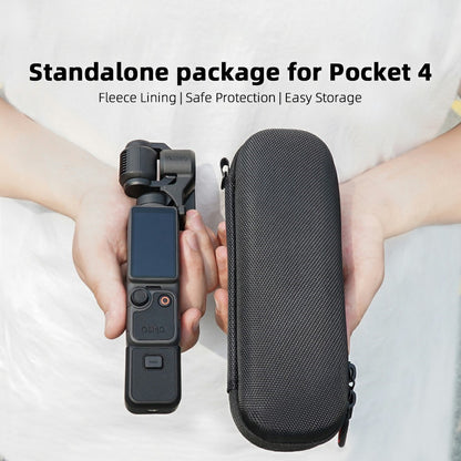 BRDRC Carrying Case for DJI Osmo Pocket 4 Nylon Hard Shell Protective Storage Bag with Wrist Strap & Carabiner