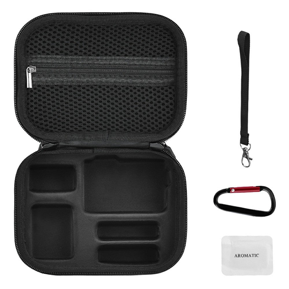 BRDRC Standard Kit Carrying Pouch for DJI Osmo Action 6  /  5 Pro  /  4 Hard Shell Case Shockproof Storage Bag with Wrist Strap & Carabiner