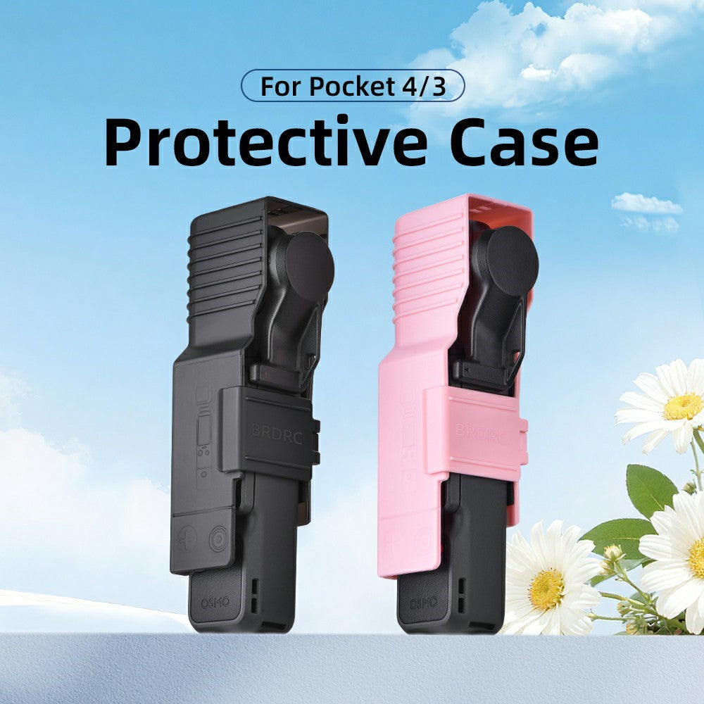BRDRC Protective Case for DJI Osmo Pocket 4  /  3 Hard Shell Shockproof Cover with Lanyard