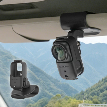 SUNNYLIFE ON-MJ165 For DJI Osmo Nano Car Sun Visor Mount 360 Degree Rotatable Action Camera Holder Vehicle Clip
