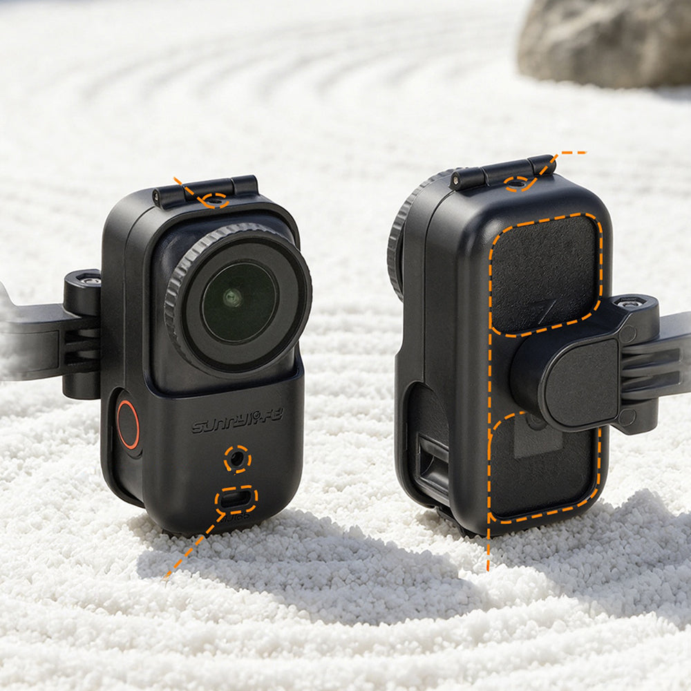 SUNNYLIFE ON-MJ165 For DJI Osmo Nano Car Sun Visor Mount 360 Degree Rotatable Action Camera Holder Vehicle Clip