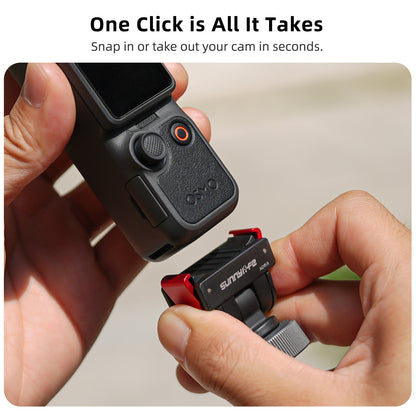 SUNNYLIFE OP4-AD159 For DJI Osmo Pocket 4 / 3 Quick Release Adapter 1/4 Thread 180 Degree Adjustable Mount