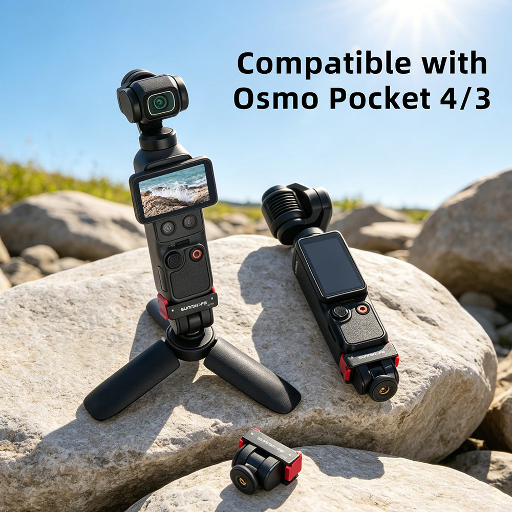 SUNNYLIFE OP4-AD159 For DJI Osmo Pocket 4 / 3 Quick Release Adapter 1/4 Thread 180 Degree Adjustable Mount