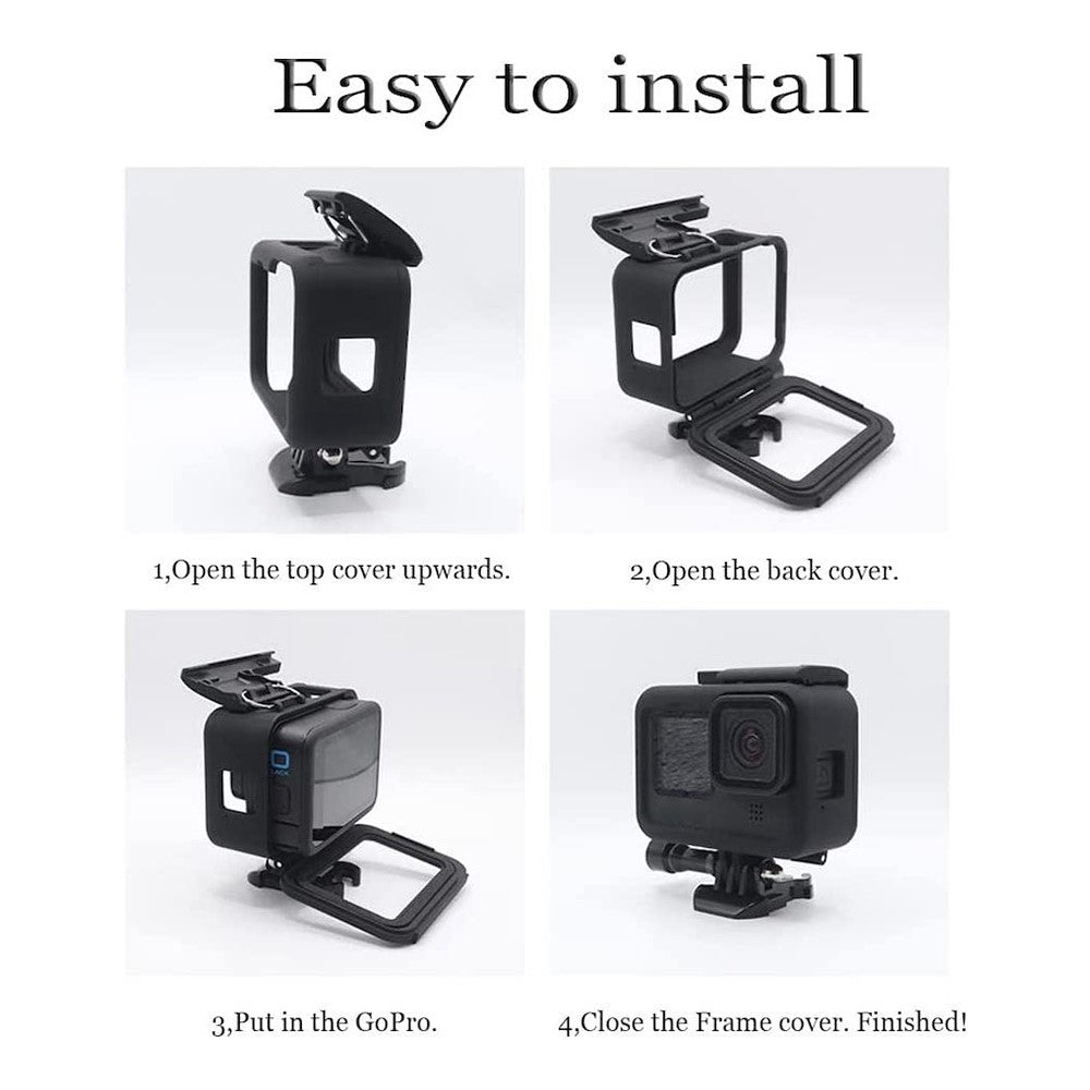 EWB8173 Scratch-resistant Protective Frame Mount Housing for GoPro Hero 9 Sports Action Camera Accessories
