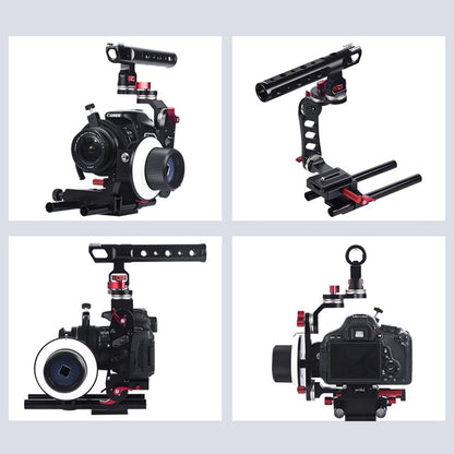 POYINCO For Sony A7 Series/ Nikon D810 Aluminum Alloy Camera Cage Kit with Top Handle Grip Quick Release Base