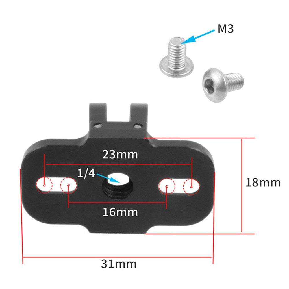 KF42732 Metal Replacement Base Adapter for Insta360 One X2 Magnetic Folding Mount with 1/4 Screw Hole