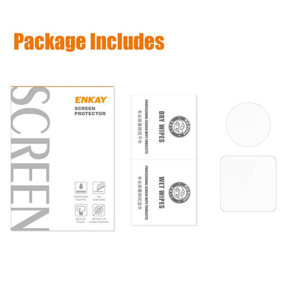 ENKAY HAT PRINCE Screen Protector for DJI Action 2 , Clear 9H High-Alumina-Silicon Tempered Glass Screen Protector + Lens Protector