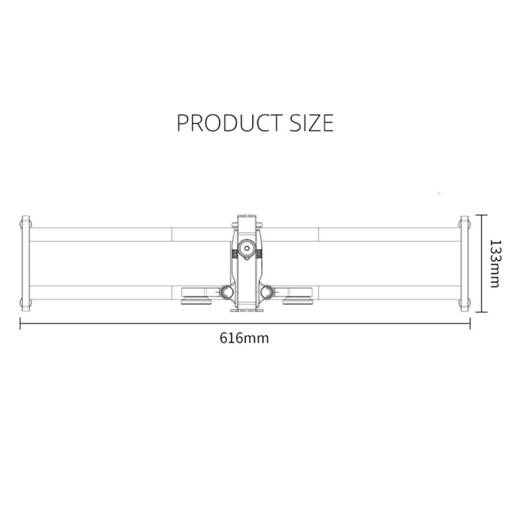 YELANGU L5iEG L5i Camera Slider DollyVideo Shooting Time-Lapse Car with Rail Track for Camera Camcorder, Up to 6.6lb / 3kg