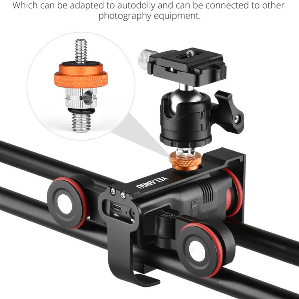 YELANGU L5iEG L5i Camera Slider DollyVideo Shooting Time-Lapse Car with Rail Track for Camera Camcorder, Up to 6.6lb / 3kg