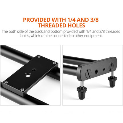 YELANGU L5iEG L5i Camera Slider DollyVideo Shooting Time-Lapse Car with Rail Track for Camera Camcorder, Up to 6.6lb / 3kg