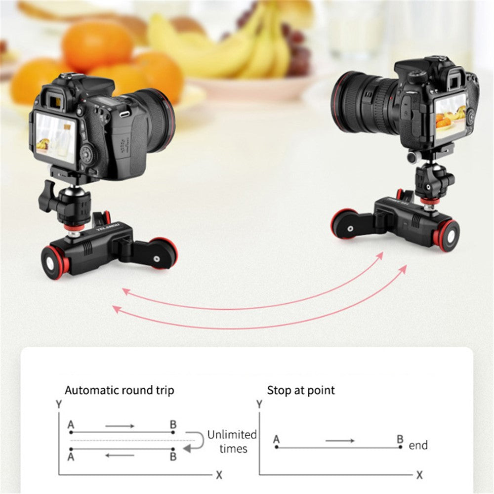 YELANGU L5iEG L5i Camera Slider DollyVideo Shooting Time-Lapse Car with Rail Track for Camera Camcorder, Up to 6.6lb / 3kg
