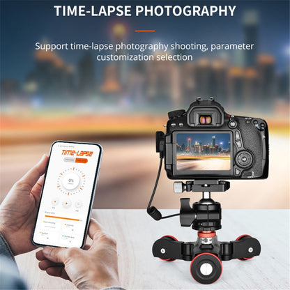 YELANGU L5iEG L5i Camera Slider DollyVideo Shooting Time-Lapse Car with Rail Track for Camera Camcorder, Up to 6.6lb / 3kg