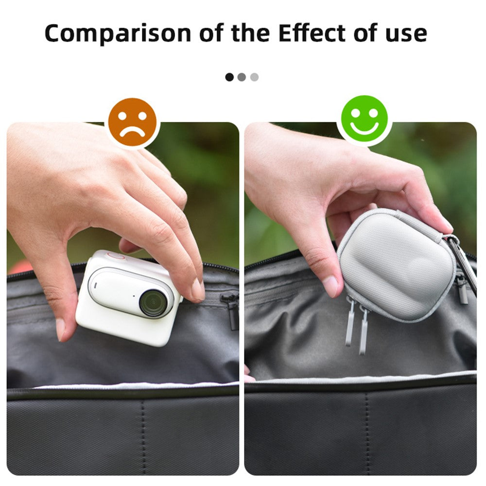 BRDRC For Insta360 GO3 Sports Camera Storage Bag Portable Protective Case with Carabiner