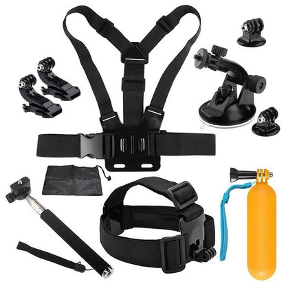 Universal 10-in-1 Sports Camera Accessories Kit for GoPro Hero 5 / 6 / 7 / 9 / 10 / 11 / 12 / 13 / DJI