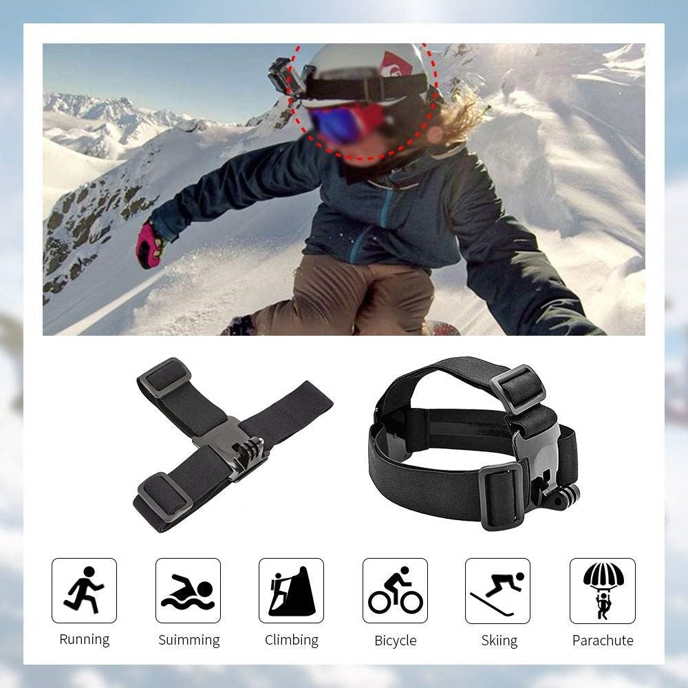 Universal 10-in-1 Sports Camera Accessories Kit for GoPro Hero 5 / 6 / 7 / 9 / 10 / 11 / 12 / 13 / DJI