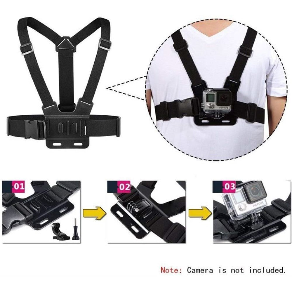 Universal 10-in-1 Sports Camera Accessories Kit for GoPro Hero 5 / 6 / 7 / 9 / 10 / 11 / 12 / 13 / DJI