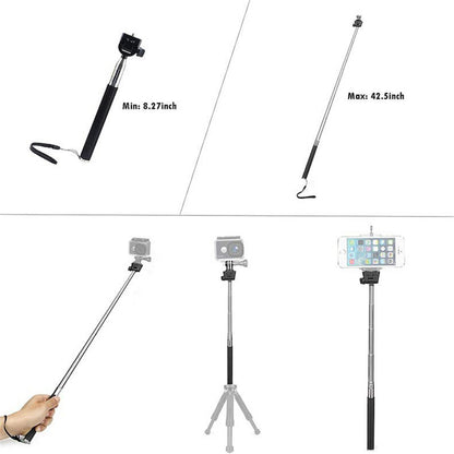Universal 10-in-1 Sports Camera Accessories Kit for GoPro Hero 5 / 6 / 7 / 9 / 10 / 11 / 12 / 13 / DJI