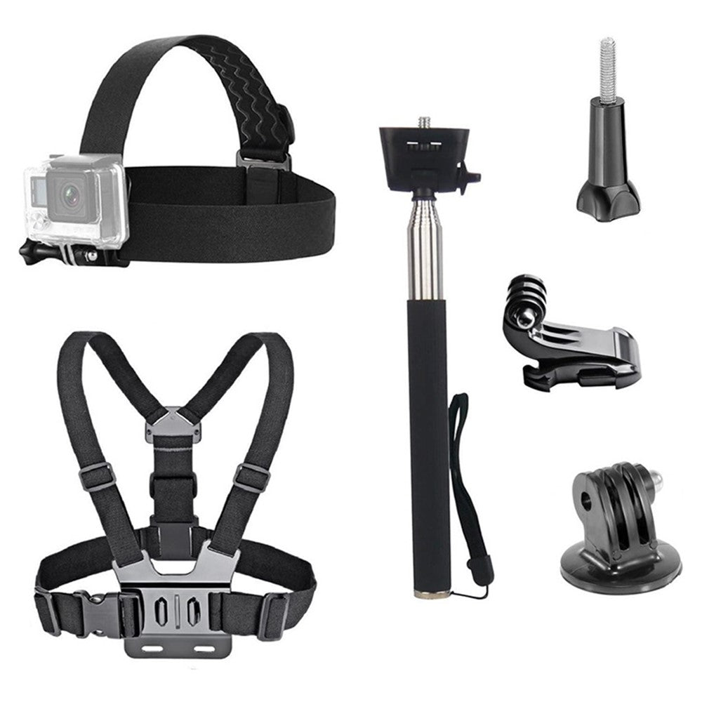 For GoPro Hero Universal Action Camera Accessories Kit 6-in-1