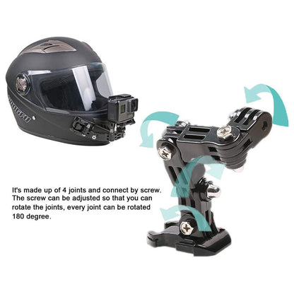 For GoPro Hero 9 / 10 / 11 / 12 / 13 Motorcycle Bicycle Helmet Mount Kit, 34-Piece Set Compatible with Sjcam, Xiaoyi, DJI