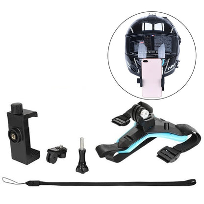 5-in-1 Motorcycle Helmet Chin Mount Claw Clamp Body Strap Cycling Accessories for GoPro