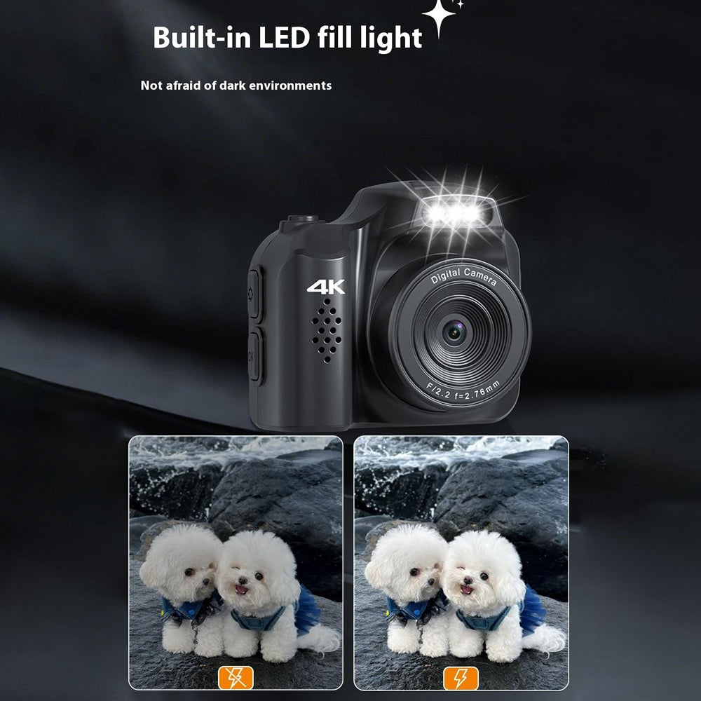 HJD-02 Mini Digital Camera For Kids Students 4K Video Recorder 64MP Portable Camera Travel Gift